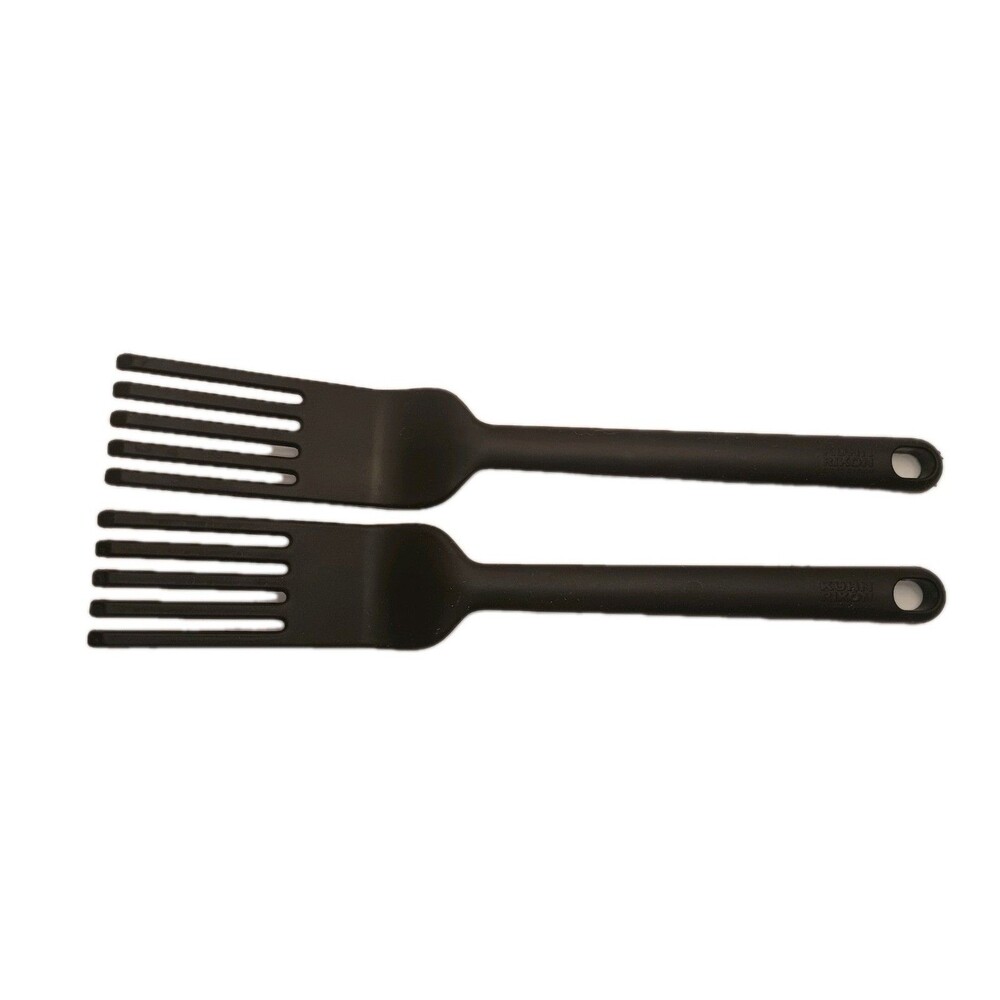 Kuhn Rikon Swiss Design Slotted Turner Spatula Set of 2, Black